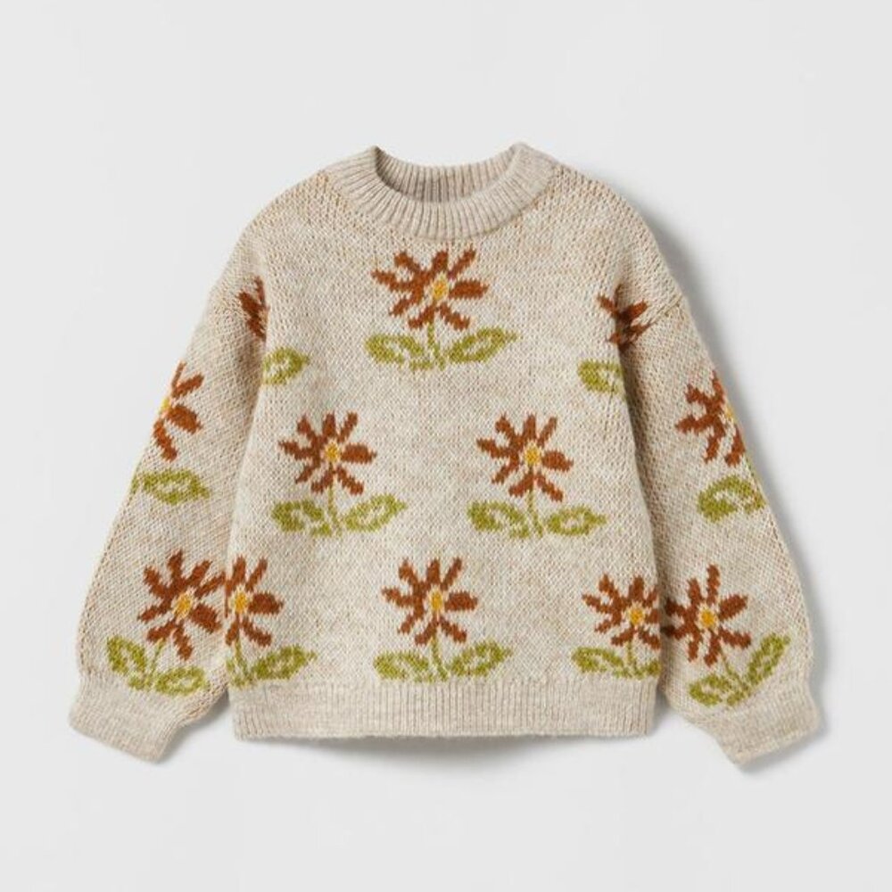 NWOT Zara Kids Jacquard Knit Sweater
